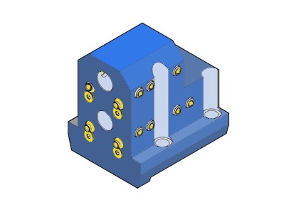 BMT BOLT PATTERN 65x73 BORING BAR HOLDER DOUBLE 2xID=25 mm L=50 mm FOR OKUMA LB3000 EX